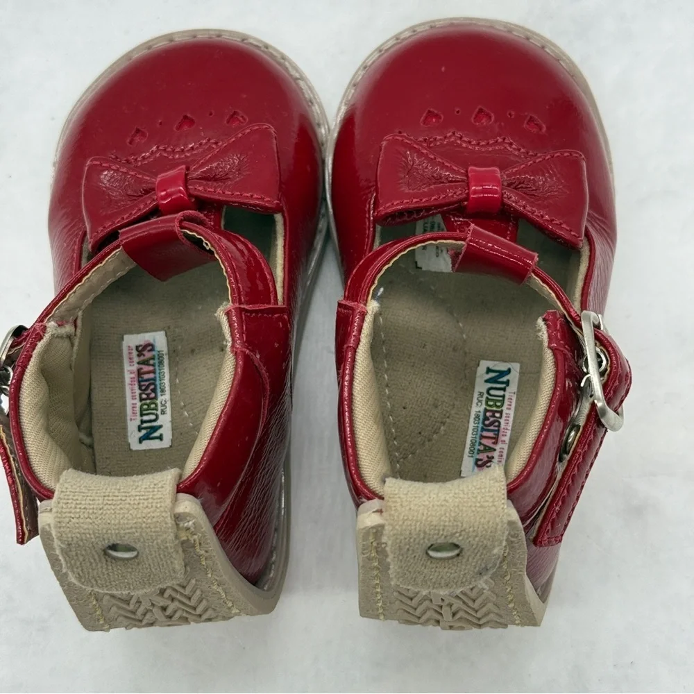 Toddler Red Dress Shoes Patent leather and Strap. Size 20 EU 4.5 US
